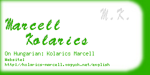 marcell kolarics business card